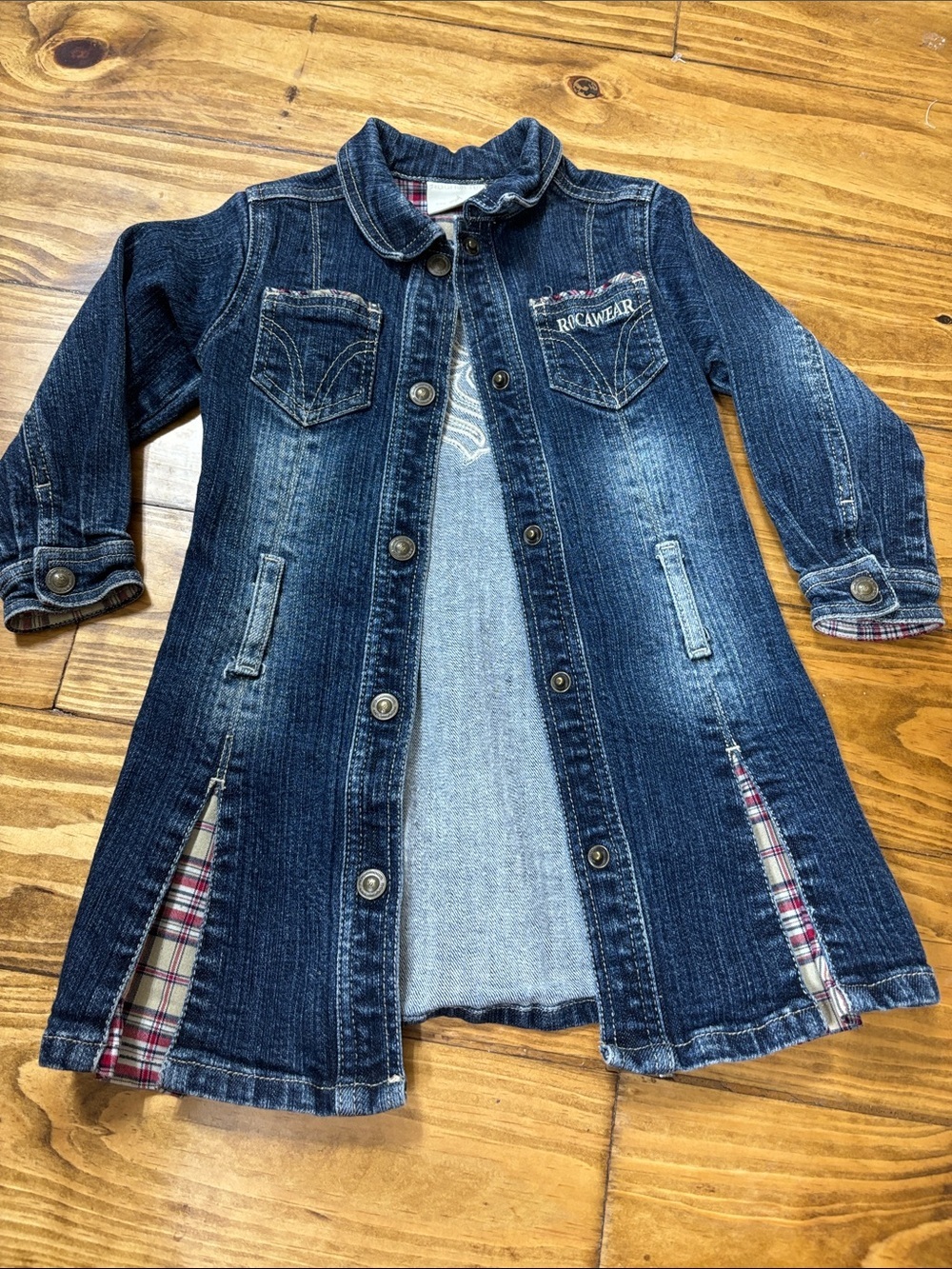 Vintage Rocawear Girls Size 3T Long Denim Jacket or Dress w/o Belt